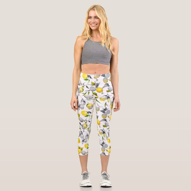 Leggings Capri citrons aquarelle 14 (Recto)