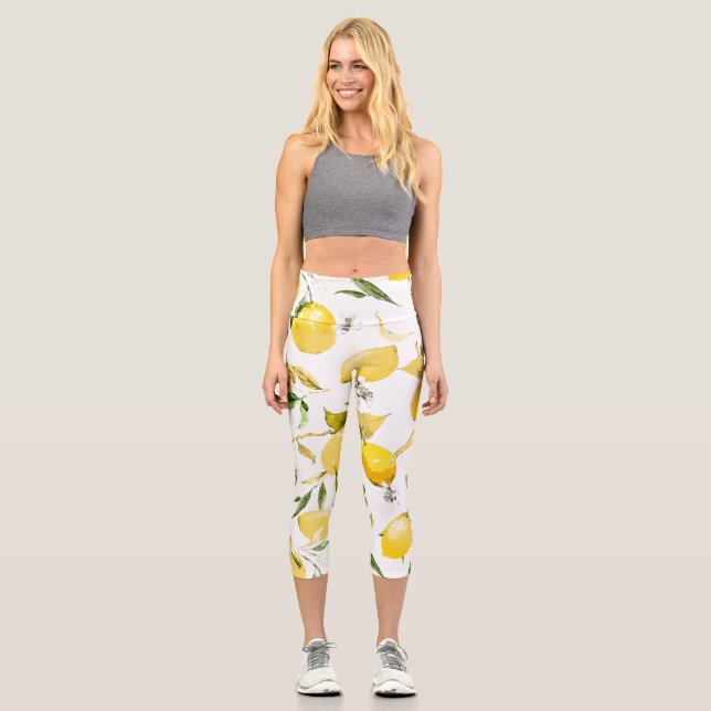 Leggings Capri citrons aquarelle 17 (Recto)