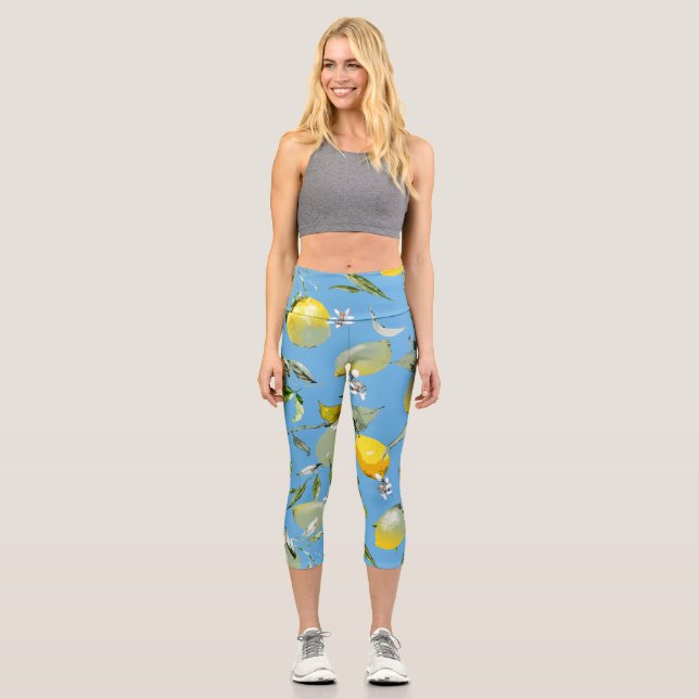 Leggings Capri citrons aquarelle 26 (Recto)