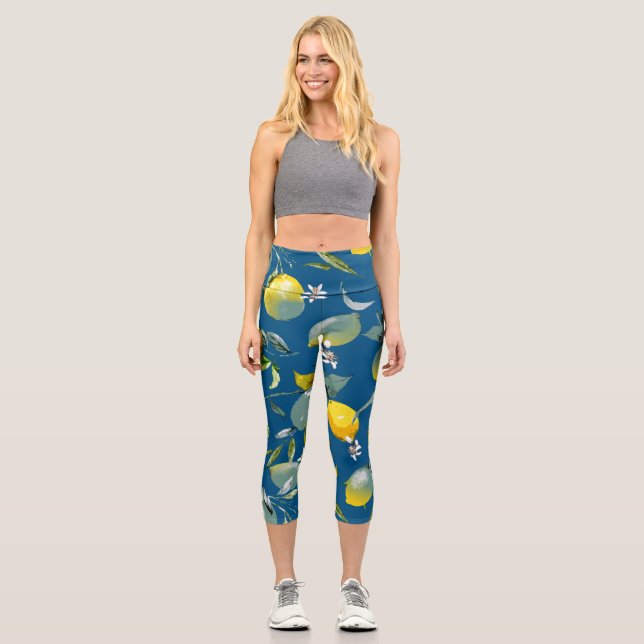 Leggings Capri citrons aquarelle 28 (Recto)