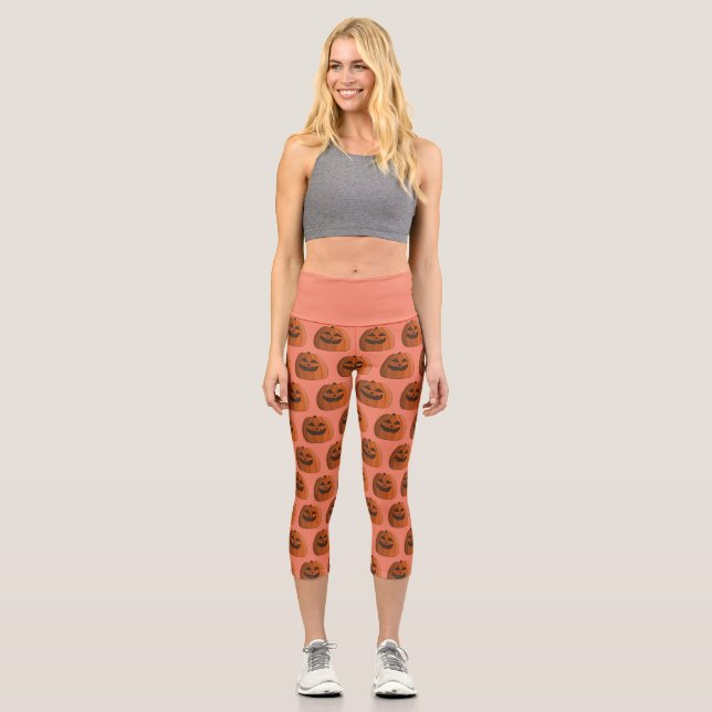 Leggings Capri Citrouille cool (Recto)