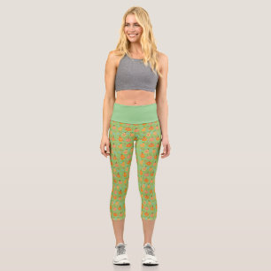 Leggings Capri Citrouille Patch Capris