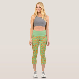 Leggings Capri Citrouille Patch Capris