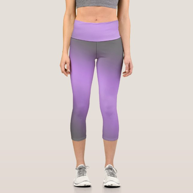 Leggings Capri clair de lune gris violet, effet ombre (Recto)
