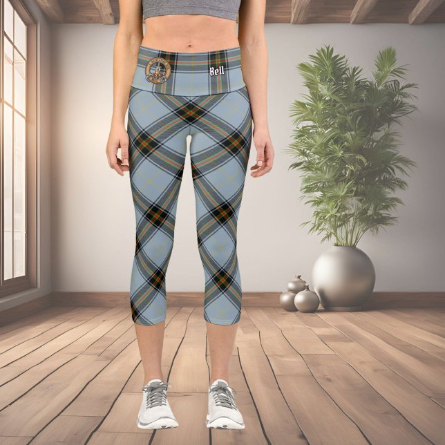 Leggings Capri Clan Bell Tartan (Créateur téléchargé)