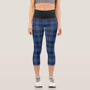 Leggings Capri Clan Clan Clark Tartan Plaid