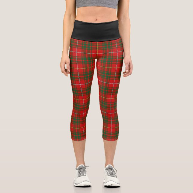 Leggings Capri Clan classique Bruce Tartan Plaid (Recto)