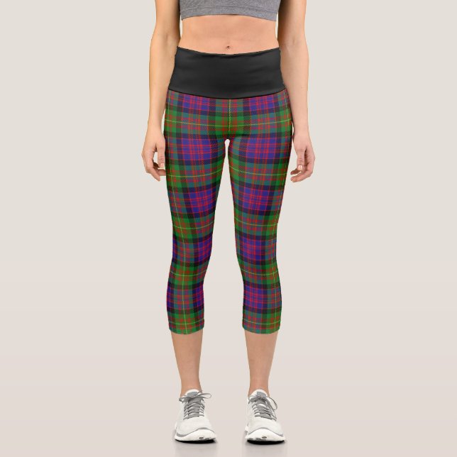 Leggings Capri Clan Classique Carnegie Tartan Plaid (Recto)