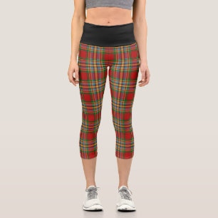 Leggings Capri Clan classique Chattan Tartan Plaid