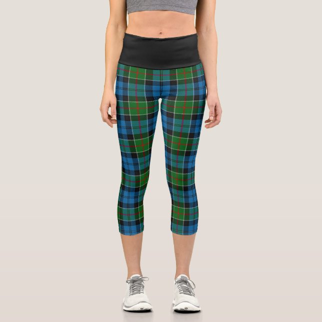 Leggings Capri Clan Classique Colquhoun Tartan Plaid (Recto)