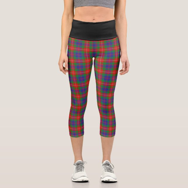 Leggings Capri Clan classique Fraser de Lovat Tartan Plaid (Recto)