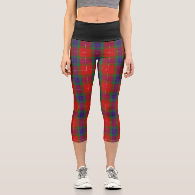 Leggings Capri Clan classique Fraser Tartan Plaid (Recto)