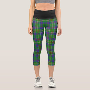 Leggings Capri Clan classique Hunter Tartan Plaid