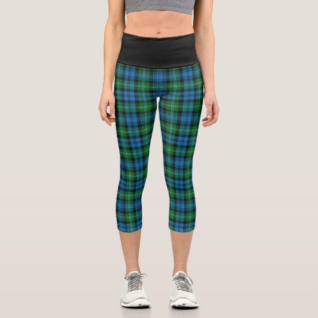 Leggings Capri Clan classique Lyon Tartan Plaid (Recto)