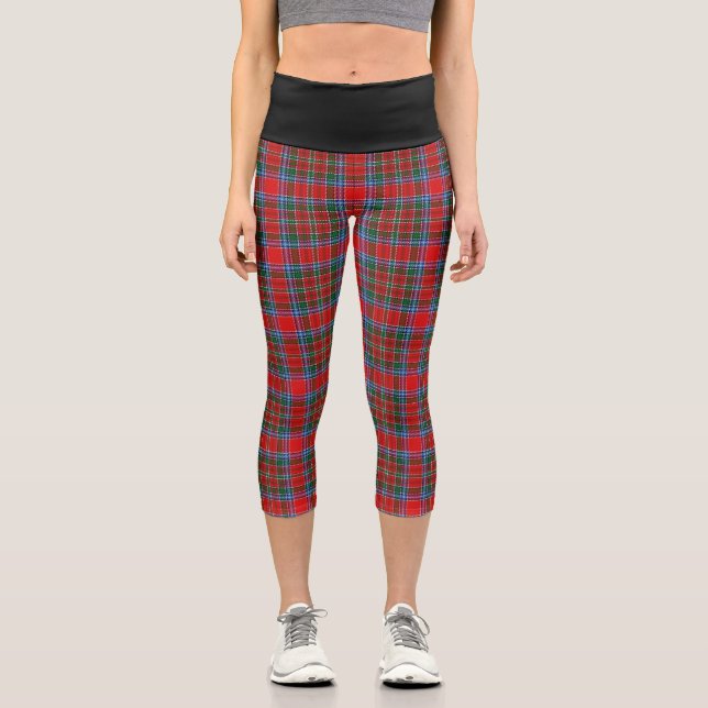Leggings Capri Clan classique MacBean MacBain Tartan Plaid (Recto)