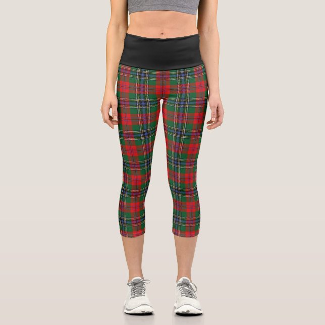 Leggings Capri Clan classique MacLean Red Tartan Plaid (Recto)