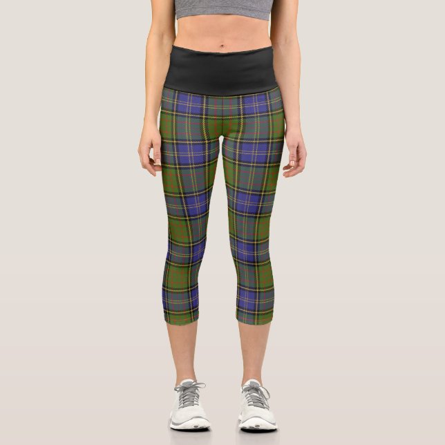 Leggings Capri Clan classique MacMillan Chasse Tartan Plaid (Recto)