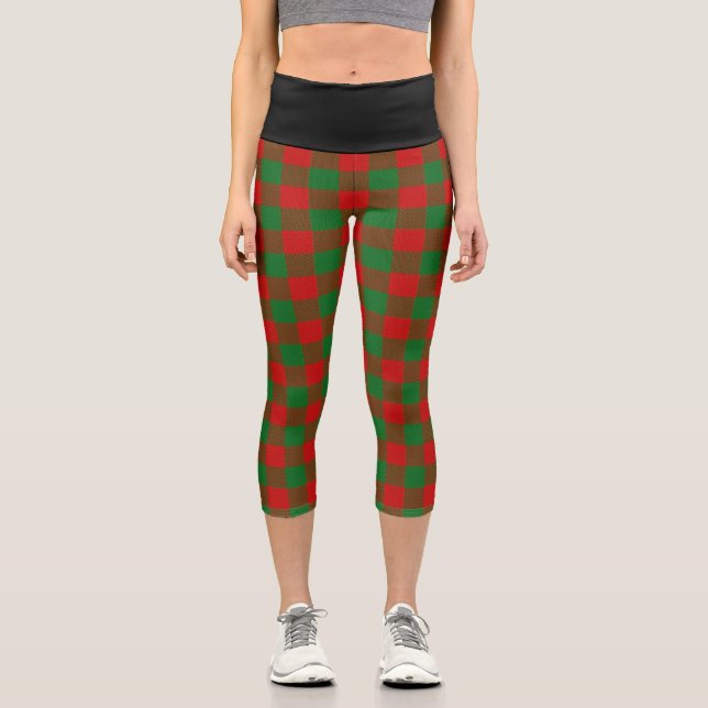 Leggings Capri Clan Classique Moncreiffe Tartan Plaid (Recto)