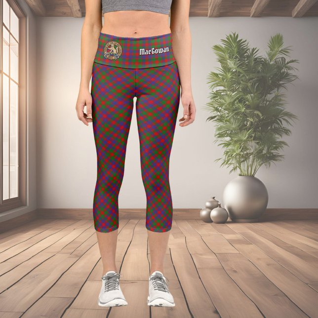 Leggings Capri Clan MacGowan Tartan (Créateur téléchargé)