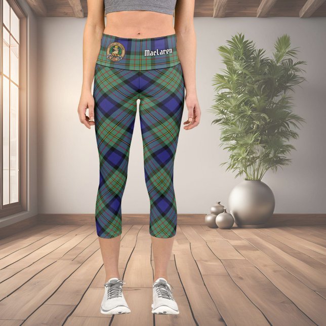Leggings Capri Clan MacLaren Tartan (Créateur téléchargé)
