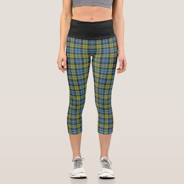 Leggings Capri Classic Campbell Scottish Tartan Plaid (Recto)