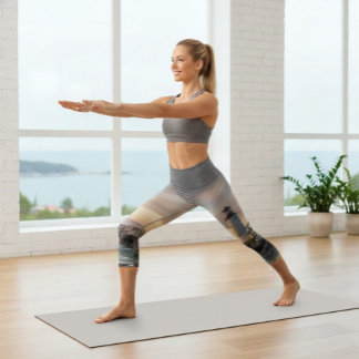 Leggings Capri Coastal Serenity Lighthouse Yoga Capris