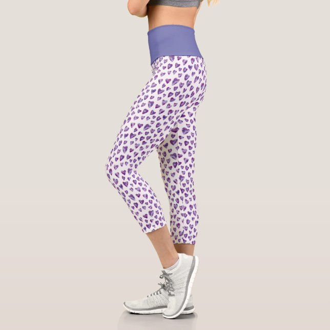 Leggings Capri Coeur aquarelle (Gauche)
