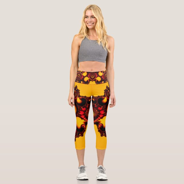 Leggings Capri Cœur d'automne (Recto)