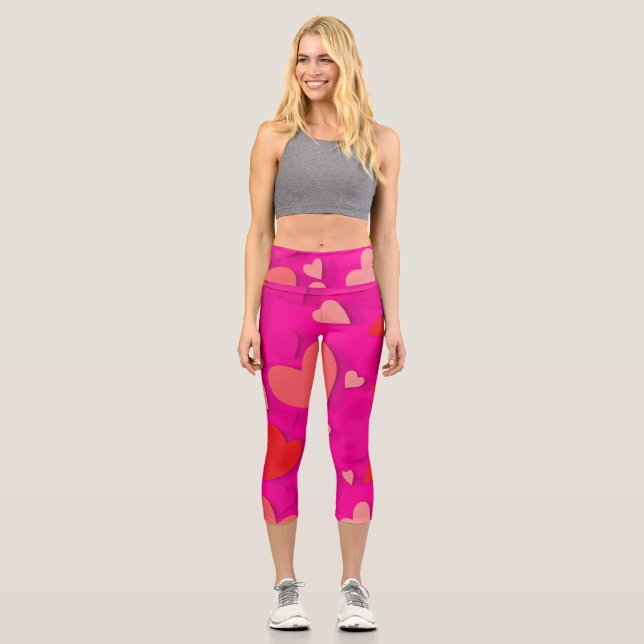 Leggings Capri Coeur de papier décoratif 2 (Recto)