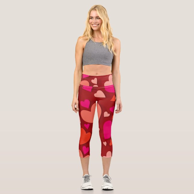 Leggings Capri Coeur de papier décoratif 6 (Recto)