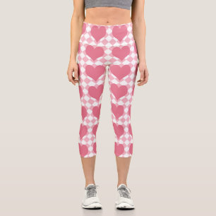 Leggings Capri Coeurs roses