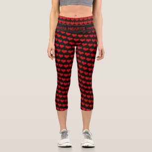 Leggings Capri Coeurs rouges & Reine des Coeurs /mode Amour tenda