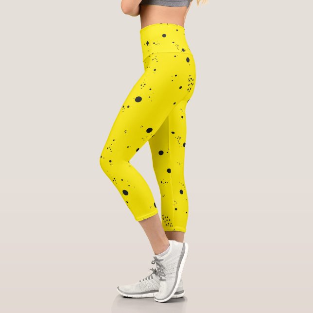 Leggings Capri Collants à motifs géométriques funky Art abstrait (Gauche)