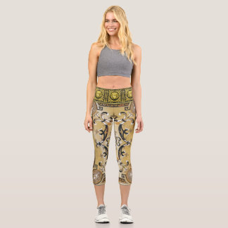 Leggings Capri Collants Capri Empire Français Doré Medusa