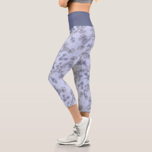 Leggings Capri Collants Capri en dentelle avec superposition de f
