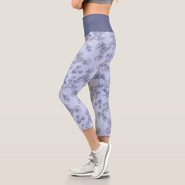 Leggings Capri Collants Capri en dentelle avec superposition de f (Gauche)