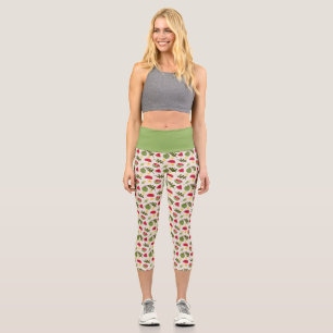 Leggings Capri Collection de Motifs de paniers de fruits - pastèq