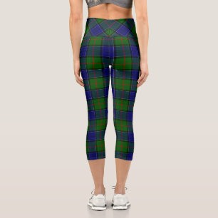 Leggings Capri Colquhoun tartan bleu vert plaid