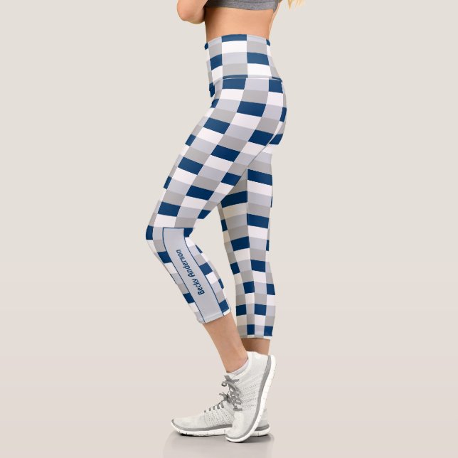 Leggings Capri Combinaison de couleurs médicales classiques (Gauche)