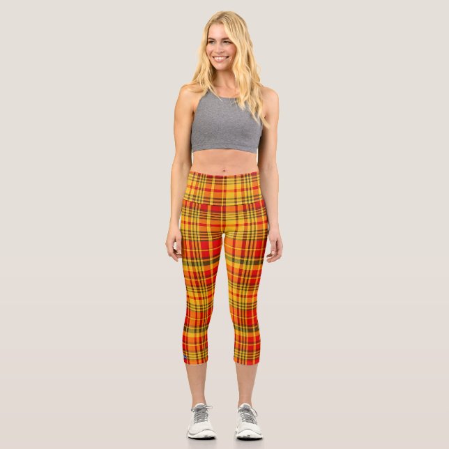 Leggings Capri conception culturelle de l'indépendance d'antigua- (Recto)