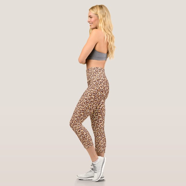 Leggings Capri Conception de la série Classique Léopard 1   (Gauche)