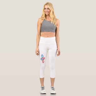 Leggings Capri Conception de salutation simple et heureuse pour a