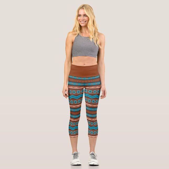 Leggings Capri Conception géométrique de Cameron Gorge de style s (Recto)