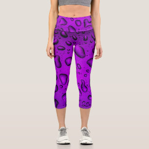 Leggings Capri Cool Grainy Boutons d'eau violet