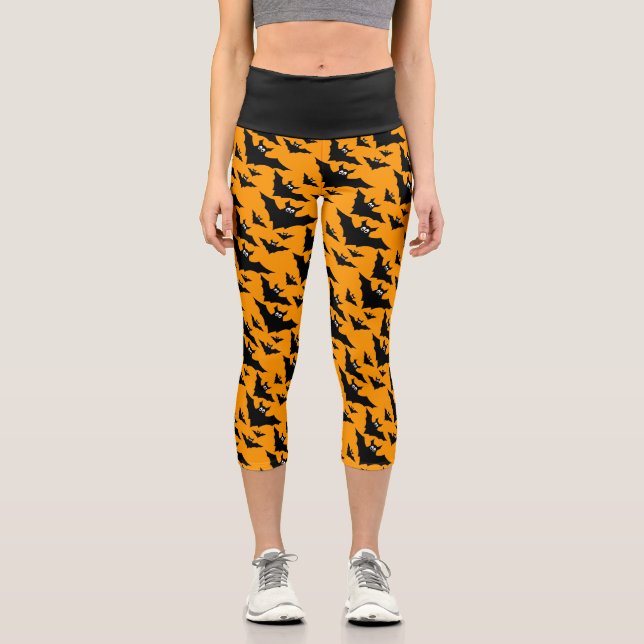 Leggings Capri Cool mignon chauves chauves-souris volant Hallowee (Recto)