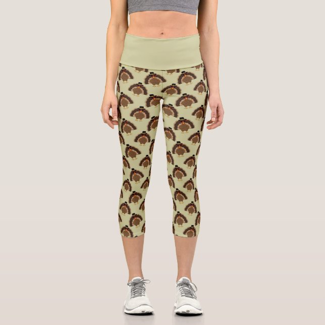 Leggings Capri Cool Turquie avec lunettes de soleil Thanksgiving  (Recto)