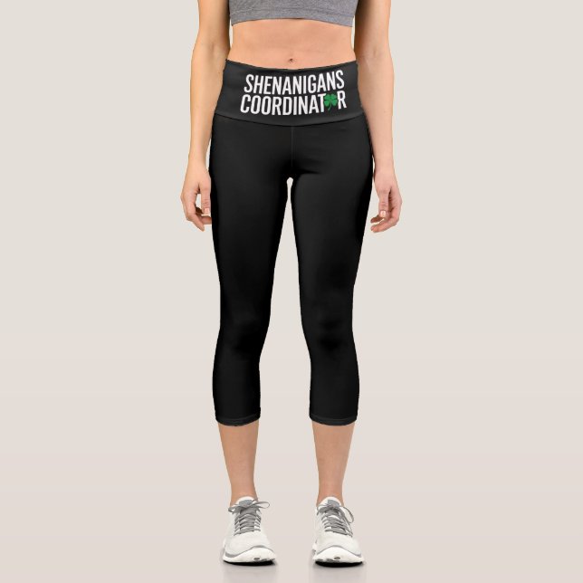 Leggings Capri Coordonnateur de farces de la Saint-Patrick (Recto)