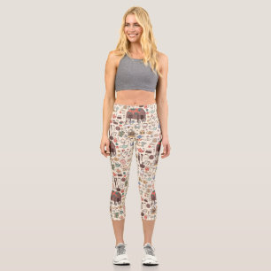 Leggings Capri cottagecore poulet coop ferme canards
