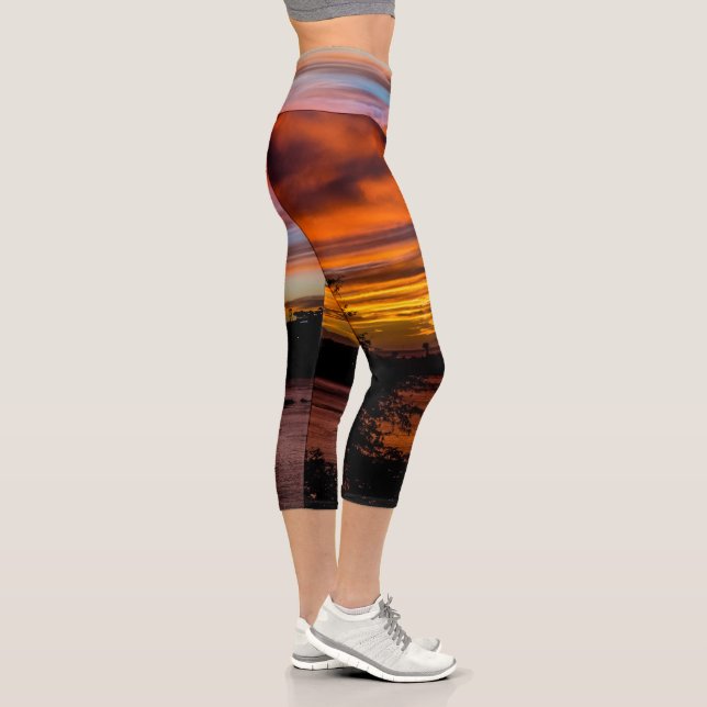 Leggings Capri Coucher de soleil à Praia, Cap Vert (Droite)