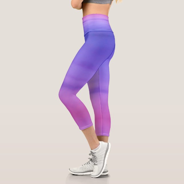 Leggings Capri coucher du soleil de printemps Capris haut taille (Gauche)